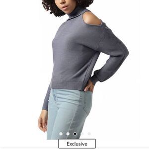 BCBGeneration Off-the-Shoulder Gray Sweater
